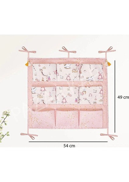 Sevimli Bebek Odası Seti, 7 Parça, 4 Adet, Pembe Renkli, Rahat ve Şık Tasarım