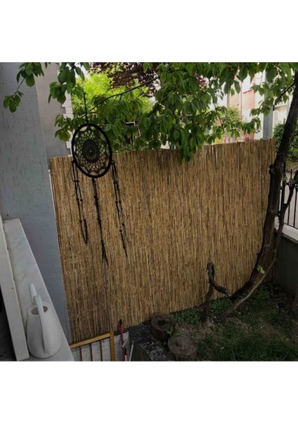 Bambu kamış hasır çit, bahçe ve balkon dekoru, 115cm yüksek, 100cm genişlik