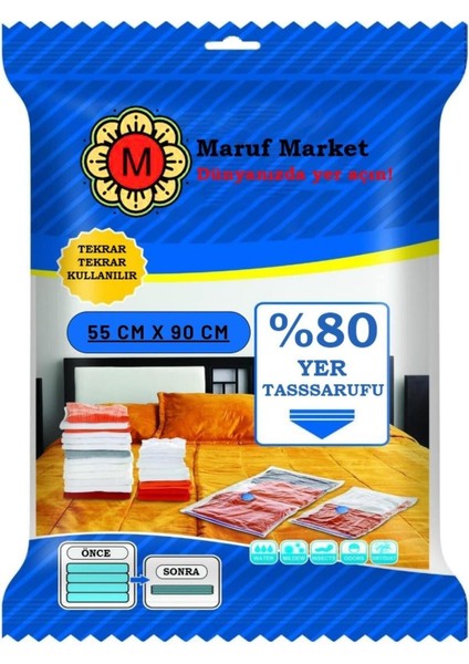 Yüksek Kaliteli Vakumlu Hurç 55X90 Cm, Çevirmeli, Mavi Kapak