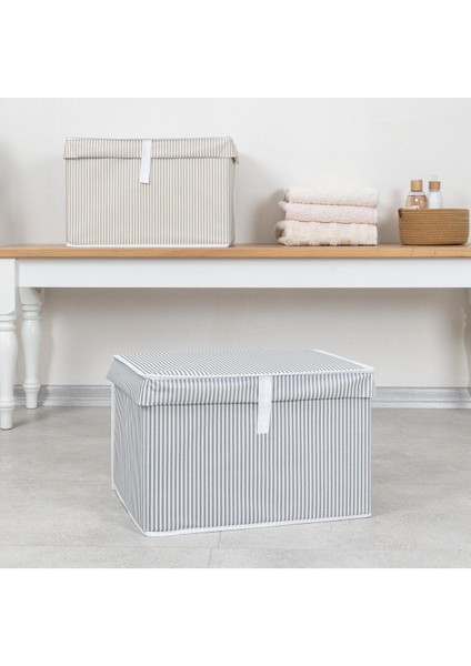 Mini Çok Amaçlı Düzenleyici Kutu 40X30X26 cm Gri, Kullanışlı ve Şık Saklama Çözümü