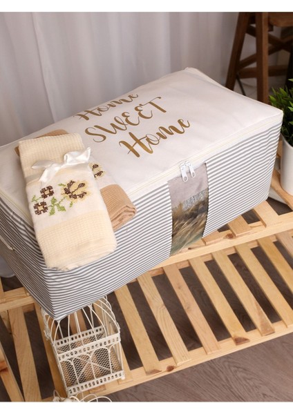 Yıkanabilir Pamuklu Gri Düzenleyici Hurç, Ev Dekorasyonu, 21X28X52CM indirimleri