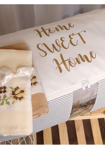 Yıkanabilir Pamuklu Gri Düzenleyici Hurç, Ev Dekorasyonu, 21X28X52CM