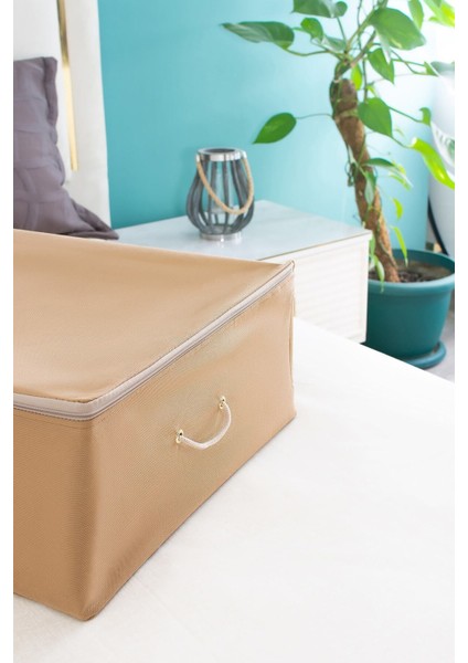 Kahverengi Büyük Boy Baza Altı Taba Hurç 62X46X22 Cm, Şık ve Kullanışlı Tasarım