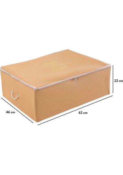 Kahverengi Büyük Boy Baza Altı Taba Hurç 62X46X22 Cm, Şık ve Kullanışlı Tasarım