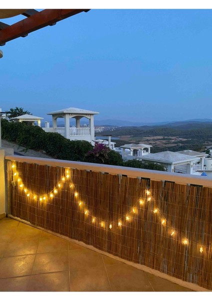 40 cm x 6 Metre Kamış Hasır Bahçe Çiti Balkon Çiti Gölgelik ve Dekorasyon