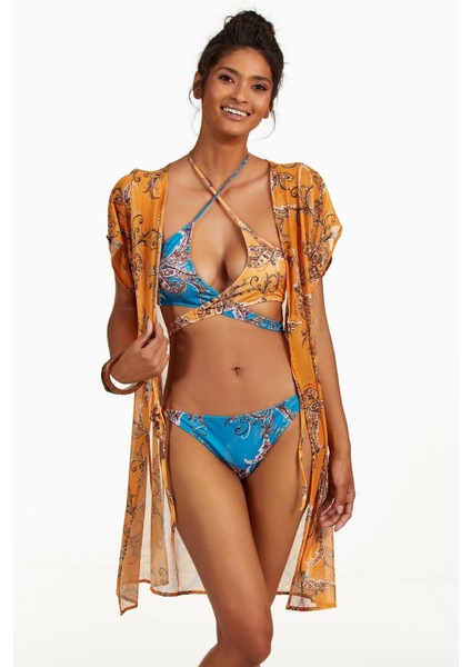 Miss Şal Desenli Önü Açık Kısa Pareo fiyatları