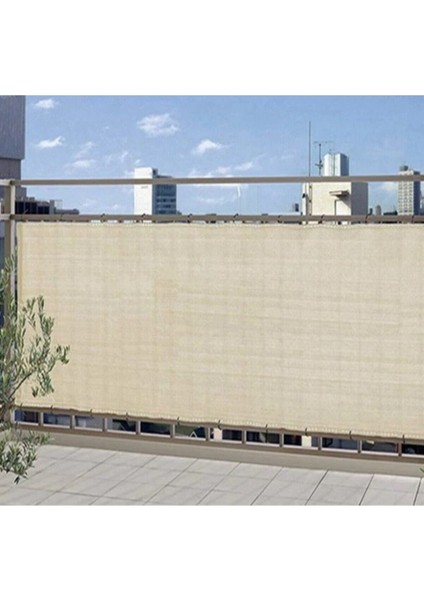 Krem Gölgelik Branda 1,5x6 m, File Materyal, Balkon ve Çit Gölgesi için ideal indirimleri