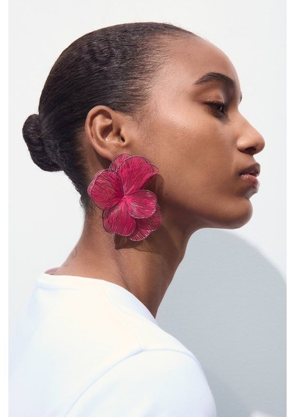 Yelpaze Çiçek Küpe