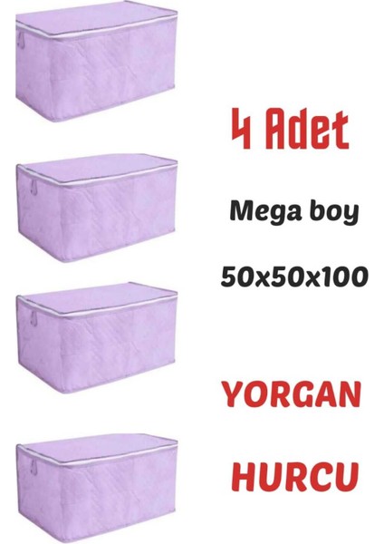 Büyük Boy Saklama Hurcu Seti, 100X50X50 Cm, Baza ve Çekyat Altı Için Uygun