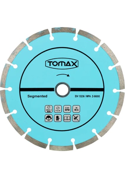 Segmentli Elmas Beton Kesici Disk - 180X2,2X22