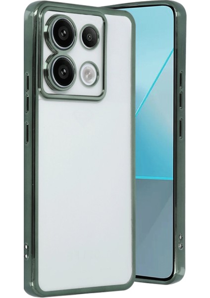 Xiaomi Poco X6 Kılıf Razer Lensli Silikon - Yeşil Drstr