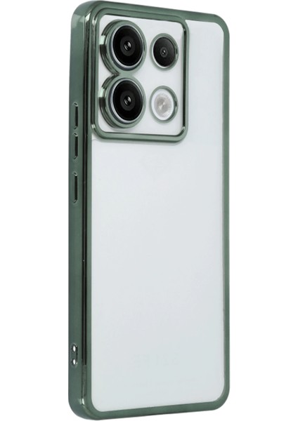 Xiaomi Poco X6 Kılıf Razer Lensli Silikon - Yeşil Drstr