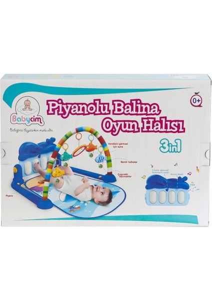 HE0631 Babycim Pianolu Balina Oyun Halısı -Birliktoys fiyatları