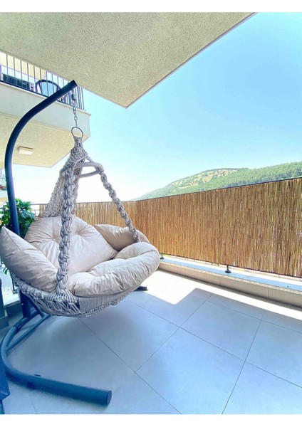 Doğal Kamış Hasır Balkon ve Bahçe Çiti, 90x6 m, Haki, Bambu Dekorasyon, Gölgelik modelleri