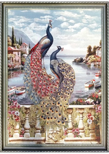 Goblen Dokuma Tablo Kumaşı, Manzara ve Doğa Temalı, Şık ve Kaliteli Dekoratif Ürün.