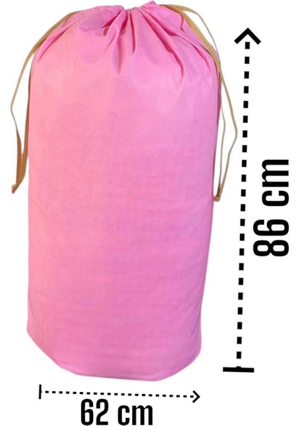 Pembe Büzgülü Hurç 86X62 cm - Yorgan, Yastık, Çamaşır Saklama Torbası fiyatları