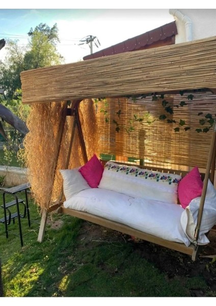 80 cm x 7 m doğal kamış hasır balkon ve bahçe çiti, şık ve dayanıklı seçim indirimleri