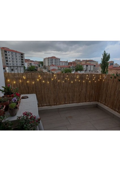 80 cm x 7 m doğal kamış hasır balkon ve bahçe çiti, şık ve dayanıklı seçim