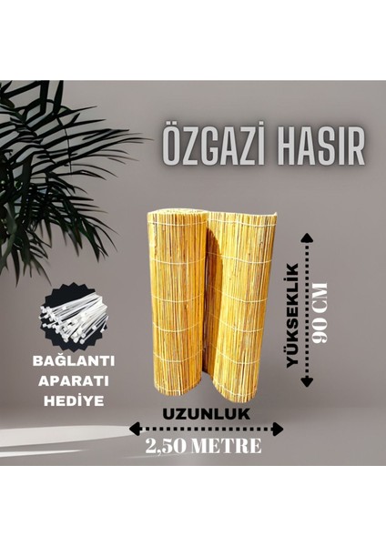 90 cm x 2,50 Metre Kamış Hasır Bahçe Çiti Balkon Çiti Gölgelik ve Dekorasyon