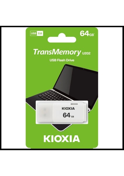 Kıoxıa U202 64GB USB 2.0 Transmemory Flash Disk (Beyaz)
