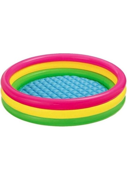 147 cm 3 Boğumlu Şişmeli Havuz, Yaz Keyfi Için Eğlenceli ve Pratik Tasarım