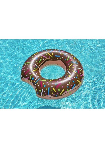 Şişme Donut Simit, 107 Cm, Kahverengi, Eğlenceli ve Rahat Kullanıma Uygun Ürün