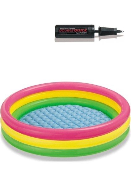 Şişme Sunset Havuz 114X25 cm ve Pompa, Rahat ve Eğlenceli Yaz Keyfi Için Ideal