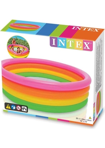 4 Boğumlu Yazlık Havuz 168X46 Cm, Serinleten ve Eğlenceli Tasarım