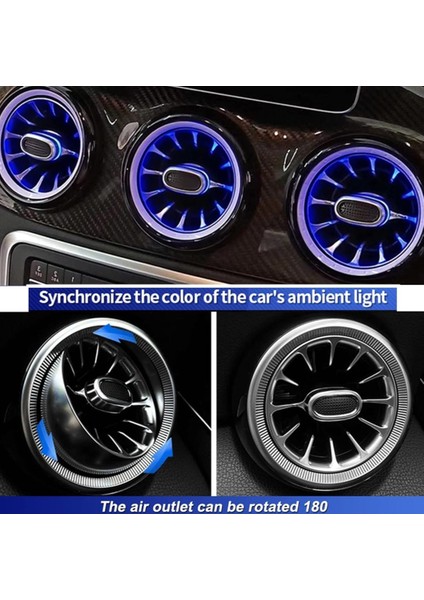 Mercedes A W176 Cla W117 Gla W156 Airwent Havalandırma Menfez Seti Ledli Ambiyans 64 Renk 2013-2019 indirimleri