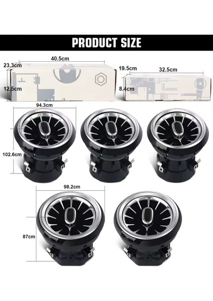 Mercedes A W176 Cla W117 Gla W156 Airwent Havalandırma Menfez Seti Ledli Ambiyans 64 Renk 2013-2019