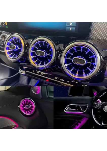 Mercedes A W176 Cla W117 Gla W156 Airwent Havalandırma Menfez Seti Ledli Ambiyans 64 Renk 2013-2019