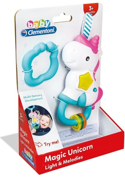 17333 Baby Clementoni - Interaktif Unicorn Oyuncak +6 Ay