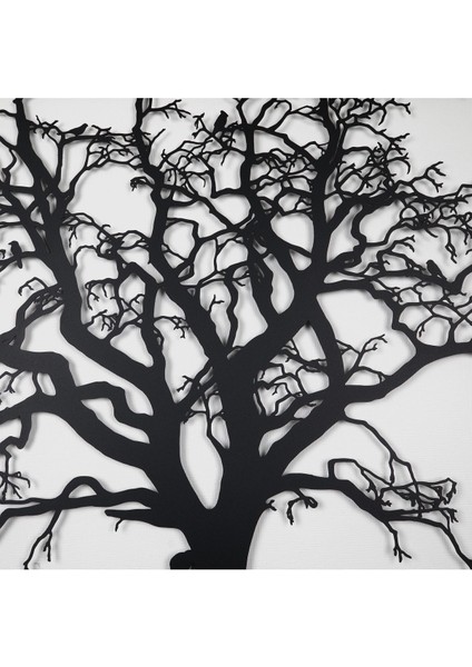 Ağaç ve Hayvan Detaylı Metal Duvar Dekoru, Şık ve Modern Tasarım (100X67 Cm) modelleri