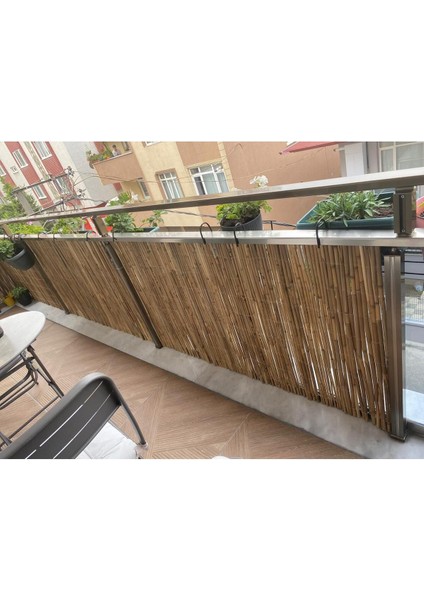 70x2,50 m Sarı Hasır Balkon Çiti, dayanıklı ve şık tasarım