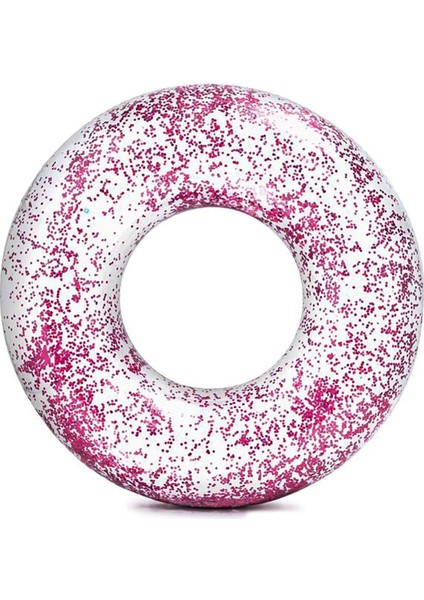 Parlak Simli Simit 119 Cm, Şişme Deniz Simidi, Renkli ve Eğlenceli Eğlence Malzemesi