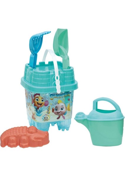 Renkli Aqua Küçük Kale Kova Seti, Ev ve Bahçe Dekorasyonuna Neşe Katıyor