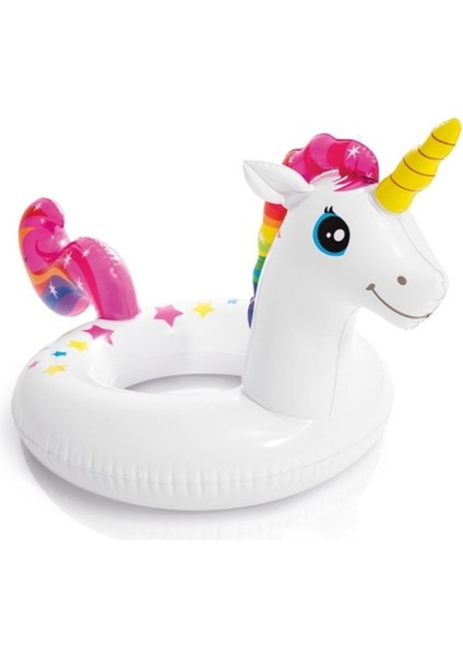 Şişme Unicorn Simit, Çocuklar Için Renkli ve Eğlenceli 107X58 cm