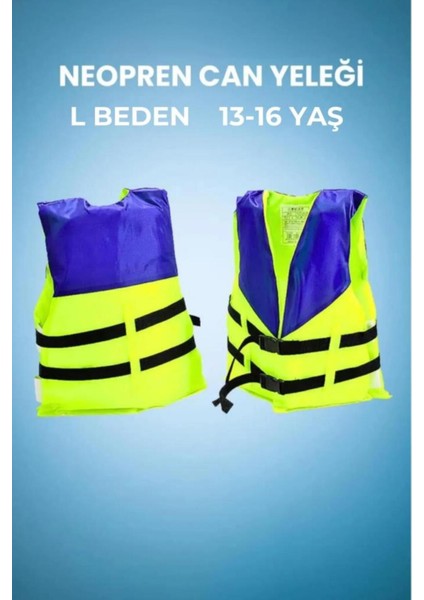 Mavi Neopren Sünger Yüzme Can Yeleği, Gençler Için Havuz ve Deniz Aksesuarı