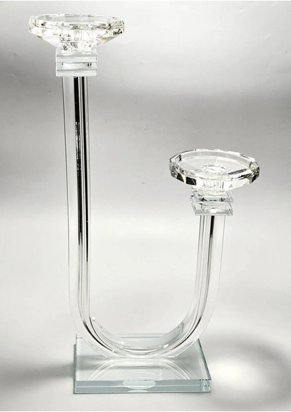 Şeffaf Kristal Mumluk Şamdan, Zarif ve Şık Dekorasyon Parçası modelleri