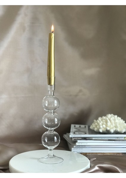 Şeffaf Cam El Yapımı Tırtıl Mumluk, Şamdan ve Dekorasyon Için Zarif Tasarım fiyatları