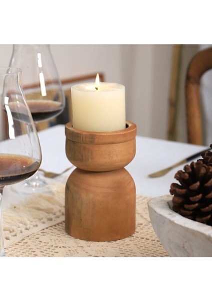 Şamdan, Beyaz ve Ahşap Detaylar, Modern ve Şık Tasarım modelleri