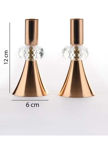 Parlak Kristal Taşlı Gold Şamdan Çiftli Ev Dekoru fırsatları