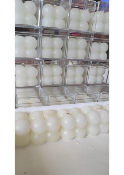 25 Adet Şeffaf Mum Mika Kutulu, Şeffaf Tasarım, Güzel ve Kullanışlı Set