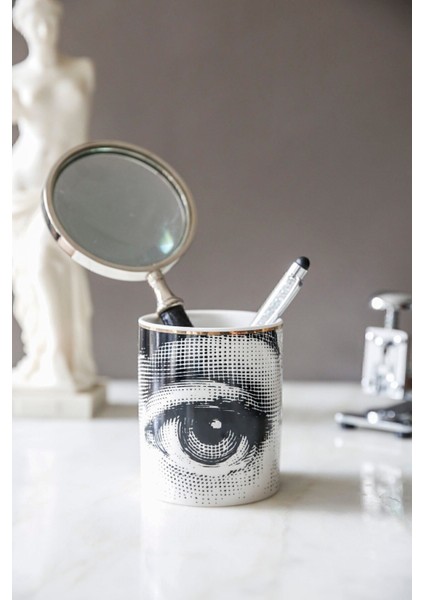 Şık Siyah Beyaz Gréement Mumluk, Zarif ve Modern Dekorasyon Parçası