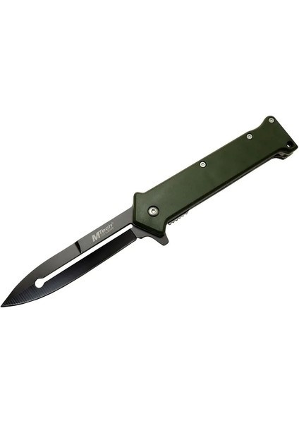 4351 Haki Bas - Çek Kamp Çakı 20CM- Otomatik, Kemerlikli