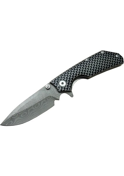Dms 2 16 Gri Kamp Çakı 21CM- Yarı Otomatik, Kemerlikli, Metal Sap