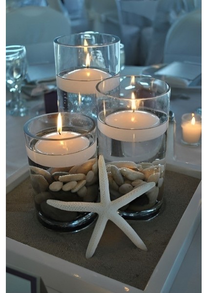 Yüzen Mum Seti 24 Adet, Toplam 240G, Beyaz, Şık ve Zarif Dekorasyon Parçası modelleri