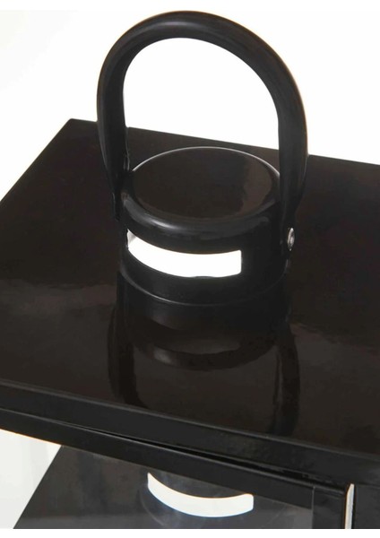 Şık 3'lü Metal Mumluk Takımı, Siyah Dekoratif Fener Seti fırsatları