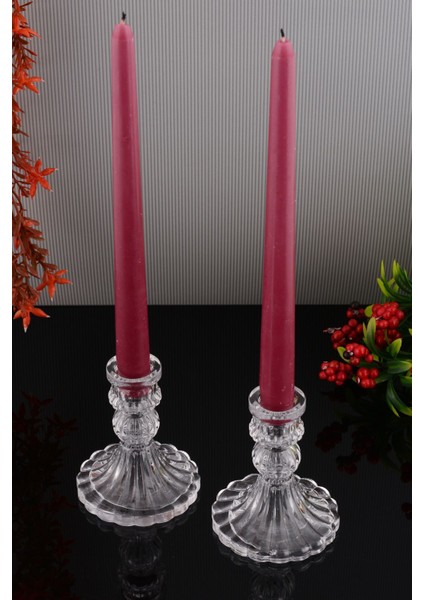 2'li Cam Şamdan Seti, Küçük Dekoratif Kristal Görünümlü Mumlukler fiyatları