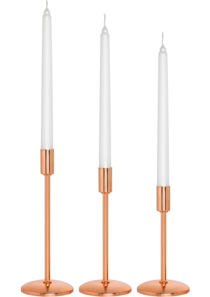 3'lü Rose Şamdan Mumluk Seti, Şık ve Şık Dekoratif Ev Aksesuarı fiyatları